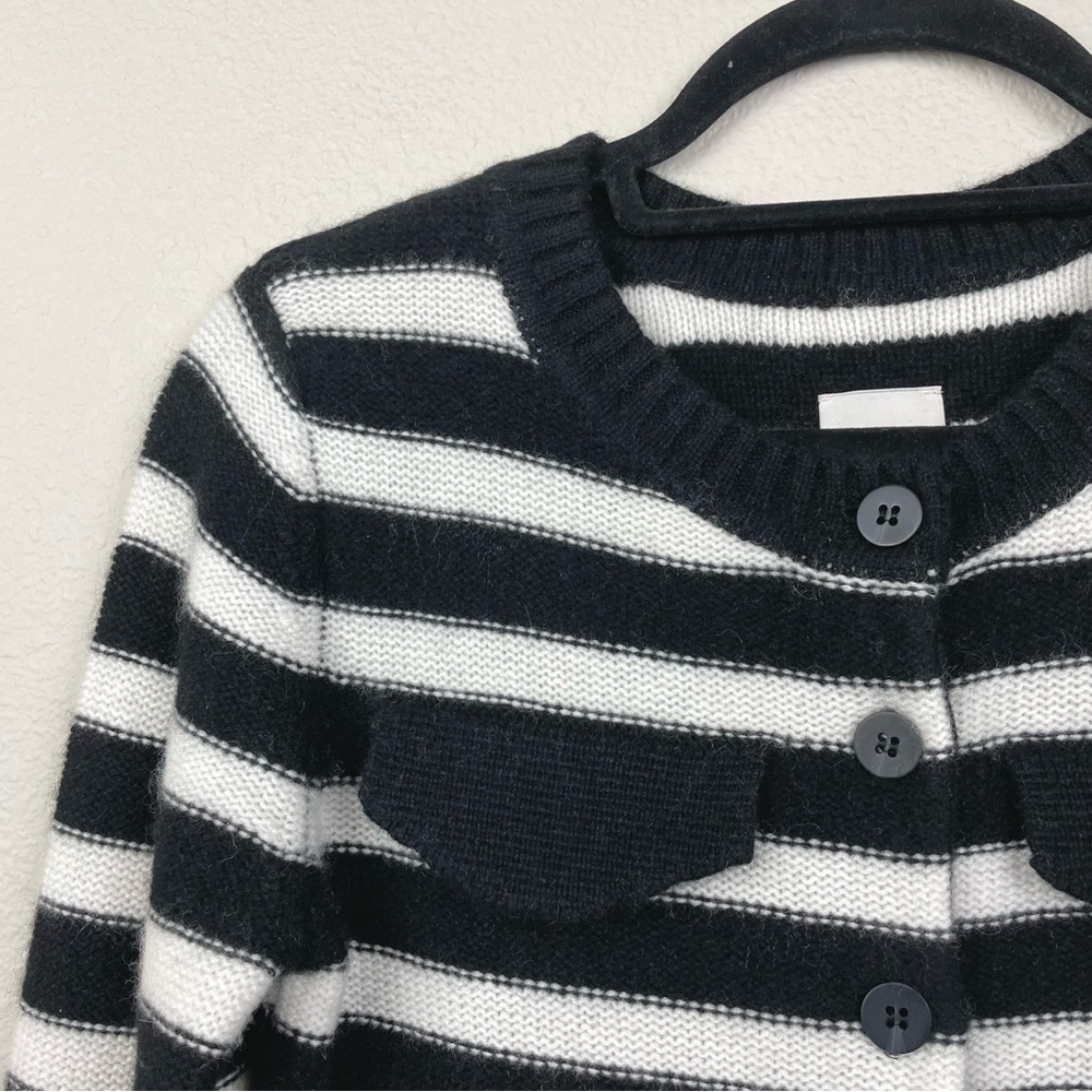 Anthropologie Maeve Women's Small Cashmere Crop Cardigan Sweater Parisian Style - Picture 11 of 16